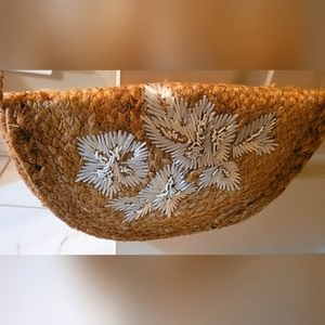 Wicker Purse w/ embroidery details